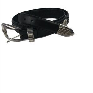 ONYX by brighton black leather belt size 38
